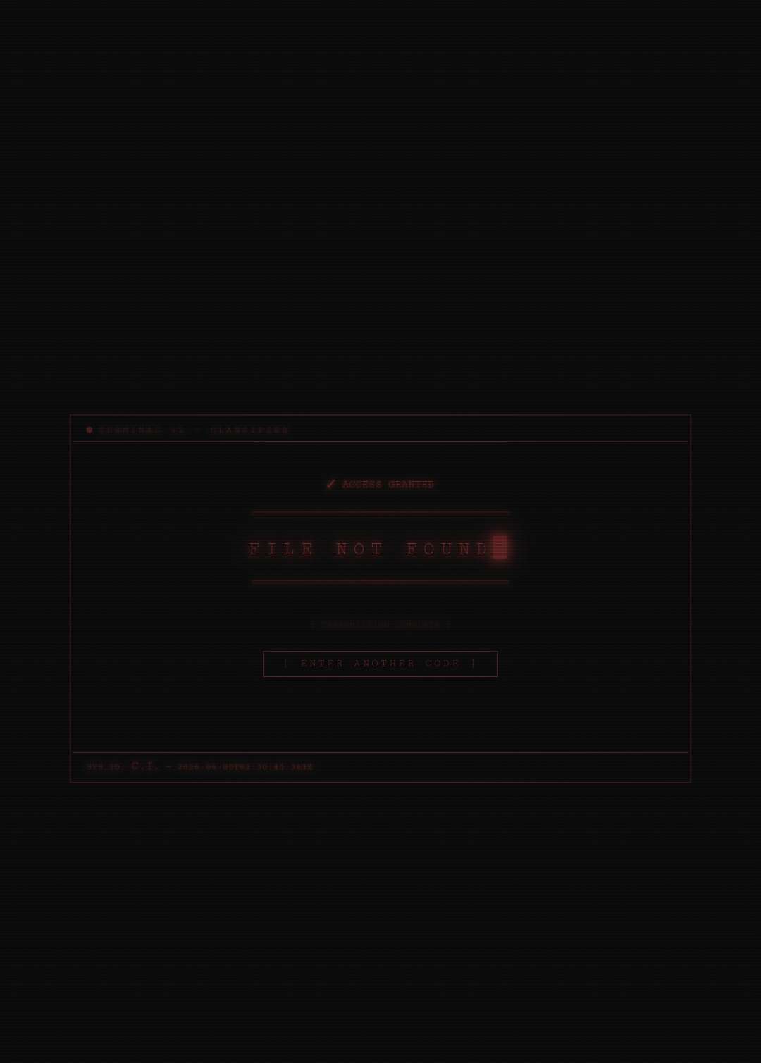 C.I. β FILE NOT FOUND